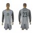 Chile #23 Herrera Grey Goalkeeper Long Sleeves Soccer Country Jersey