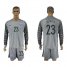 Chile #23 Herrera Grey Goalkeeper Long Sleeves Soccer Country Jersey