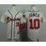 Atlanta Braves #10 Chipper Jones Cream Cool Base Stitched Youth MLB Jersey