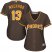 San Diego Padres #13 Manny Machado Brown Alternate Womens Stitched MLB Jersey