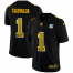Miami Dolphins #1 Tua Tagovailoa Mens Black Nike Golden Sequin Vapor Limited NFL Jersey