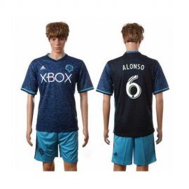 Seattle Sounders #6 Alonso SEC Away Soccer Club Jersey