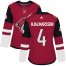 Adidas Arizona Coyotes #4 Niklas Hjalmarsson Maroon Home Authentic Womens Stitched NHL Jersey