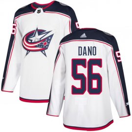 Adidas Columbus Blue Jackets #56 Marko Dano White Road Authentic Stitched NHL Jersey
