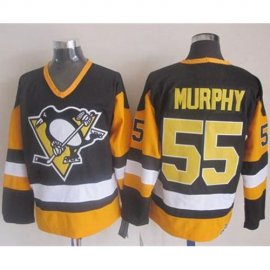 Pittsburgh Penguins #55 Larry Murphy Black CCM Throwback Stitched NHL Jersey
