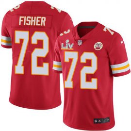 Nike Kansas City Chiefs #72 Eric Fisher Red Team Color Mens Super Bowl LV Bound Stitched NFL Vapor Untouchable Limited Jersey