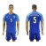 Brazil #5 Fernandinho Blue Soccer Country Jersey