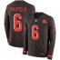 Nike Cleveland Browns #6 Baker Mayfield Brown Team Color Mens Stitched NFL Limited Therma Long Sleeve Jersey