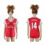 Womens Arsenal #14 Henry Home Soccer Club Jersey