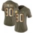 Nike Tampa Bay Buccaneers #90 Jason Pierre-Paul Olive/Gold Womens Super Bowl LV Champions Patch Stitched NFL Limited 2017 Salute To Service Jersey