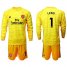 Arsenal #1 Leno Yellow Long Sleeves Goalkeeper Soccer Club Jersey