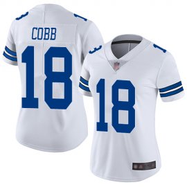 Nike Dallas Cowboys #18 Randall Cobb White Womens Stitched NFL Vapor Untouchable Limited Jersey