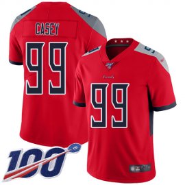 Nike Tennessee Titans #99 Jurrell Casey Red Mens Stitched NFL Limited Inverted Legend 100th Season Jersey
