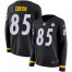 Nike Pittsburgh Steelers #85 Eric Ebron Black Team Color Womens Stitched NFL Limited Therma Long Sleeve Jersey