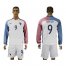 France #9 Giroud Away Long Sleeves Soccer Country Jersey