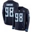 Nike Tennessee Titans #98 Jeffery Simmons Navy Blue Team Color Mens Stitched NFL Limited Therma Long Sleeve Jersey