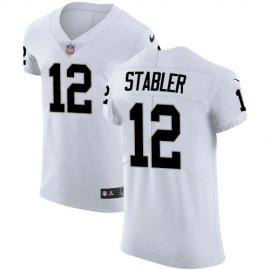Nike Las Vegas Raiders #12 Kenny Stabler White Mens Stitched NFL Vapor Untouchable Elite Jersey
