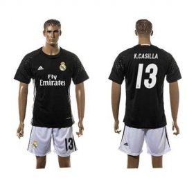 Real Madrid #13 K.Casilla Black Goalkeeper Soccer Club Jersey