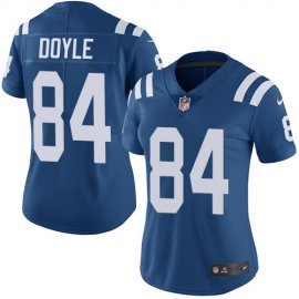 Nike Indianapolis Colts #84 Jack Doyle Royal Blue Team Color Womens Stitched NFL Vapor Untouchable Limited Jersey