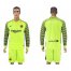 Barcelona Blank Shiny Green Goalkeeper Long Sleeves Soccer Club Jersey