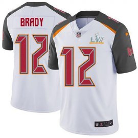 Nike Tampa Bay Buccaneers #12 Tom Brady White Mens Super Bowl LV Bound Stitched NFL Vapor Untouchable Limited Jersey