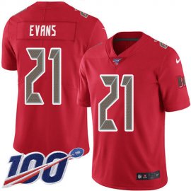 Nike Tampa Bay Buccaneers #21 Justin Evans Red Youth Stitched NFL Limited Rush 100th Season Jersey