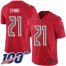 Nike Tampa Bay Buccaneers #21 Justin Evans Red Youth Stitched NFL Limited Rush 100th Season Jersey