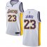 Womens Nike Los Angeles Lakers #23 LeBron James White NBA Swingman Association Edition Jersey