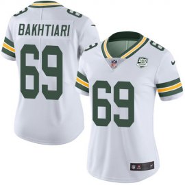 Nike Green Bay Packers #69 David Bakhtiari White Womens 100th Season Stitched NFL Vapor Untouchable Limited Jersey