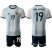 Argentina #19 Kun Aguero Home Soccer Country Jersey