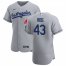 Los Angeles Dodgers #43 Edwin Rios Mens Nike Gray Road 2020 Authentic Team MLB Jersey