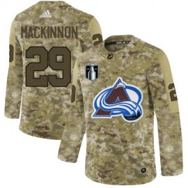 Adidas Colorado Avalanche #29 Nathan MacKinnon Camo 2022 Stanley Cup Final Patch Authentic Stitched NHL Jersey Mens
