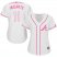 Atlanta Braves #11 Ender Inciarte White/Pink Fashion Womens Stitched MLB Jersey