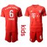 Bayern Munchen #6 Thiago Home Kid Soccer Club Jersey