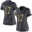 Nike Philadelphia Eagles #17 Harold Carmichael Black Womens Stitched NFL Limited 2016 Salute to Service Jersey