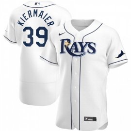 Tampa Bay Rays #39 Kevin Kiermaier Mens Nike White Home 2020 Authentic Player MLB Jersey