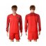 Portugal Blank Home Long Sleeves Soccer Country Jersey