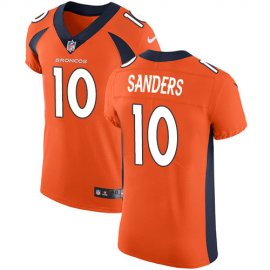 Nike Denver Broncos #10 Emmanuel Sanders Orange Team Color Mens Stitched NFL Vapor Untouchable Elite Jersey