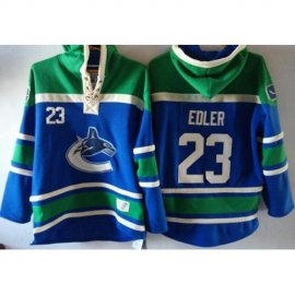 Vancouver Canucks #23 Alexander Edler Blue Sawyer Hooded Sweatshirt Stitched NHL Jersey