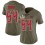 Nike Tampa Bay Buccaneers #54 Lavonte David Olive Womens Super Bowl LV Bound Stitched NFL Limited 2017 Salute To Service Jersey