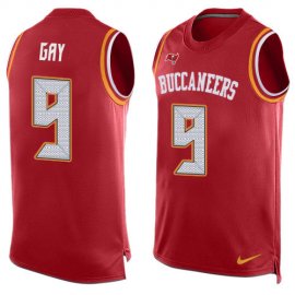 Nike Tampa Bay Buccaneers #9 Matt Gay Red Team Color Mens Stitched NFL Limited Tank Top Jersey