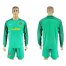 Atletico Madrid Blank Green Goalkeeper Long Sleeves Soccer Club Jersey