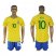 Brazil #10 Pele Home Soccer Country Jersey