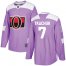 Adidas Ottawa Senators #7 Brady Tkachuk Purple Authentic Fights Cancer Stitched NHL Jersey
