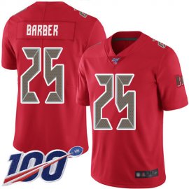 Nike Tampa Bay Buccaneers #25 Peyton Barber Red Mens Stitched NFL Limited Rush 100th Season Jersey