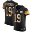 Nike Pittsburgh Steelers #19 JuJu Smith-Schuster Black Team Color Mens Stitched NFL Elite Gold Jersey