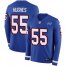 Nike Buffalo Bills #55 Jerry Hughes Royal Blue Team Color Mens Stitched NFL Limited Therma Long Sleeve Jersey