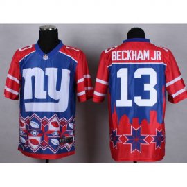 Nike New York Giants #13 Odell Beckham Jr Blue Mens Stitched NFL Elite Noble Fashion Jersey