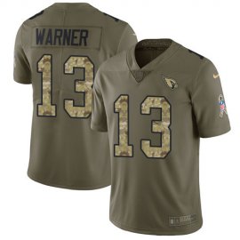 Nike Arizona Cardinals #13 Kurt Warner Olive/Camo Youth Stitched NFL Limited 2017 Salute to Service Jersey