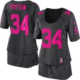 Nike Chicago Bears #34 Walter Payton Dark Grey Womens Breast Cancer Awareness Stitched NFL Elite Jersey